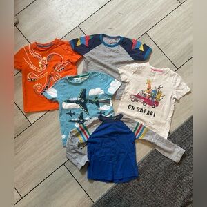 Boys Mini Boden LOT of Tops Sizes 5-6-7